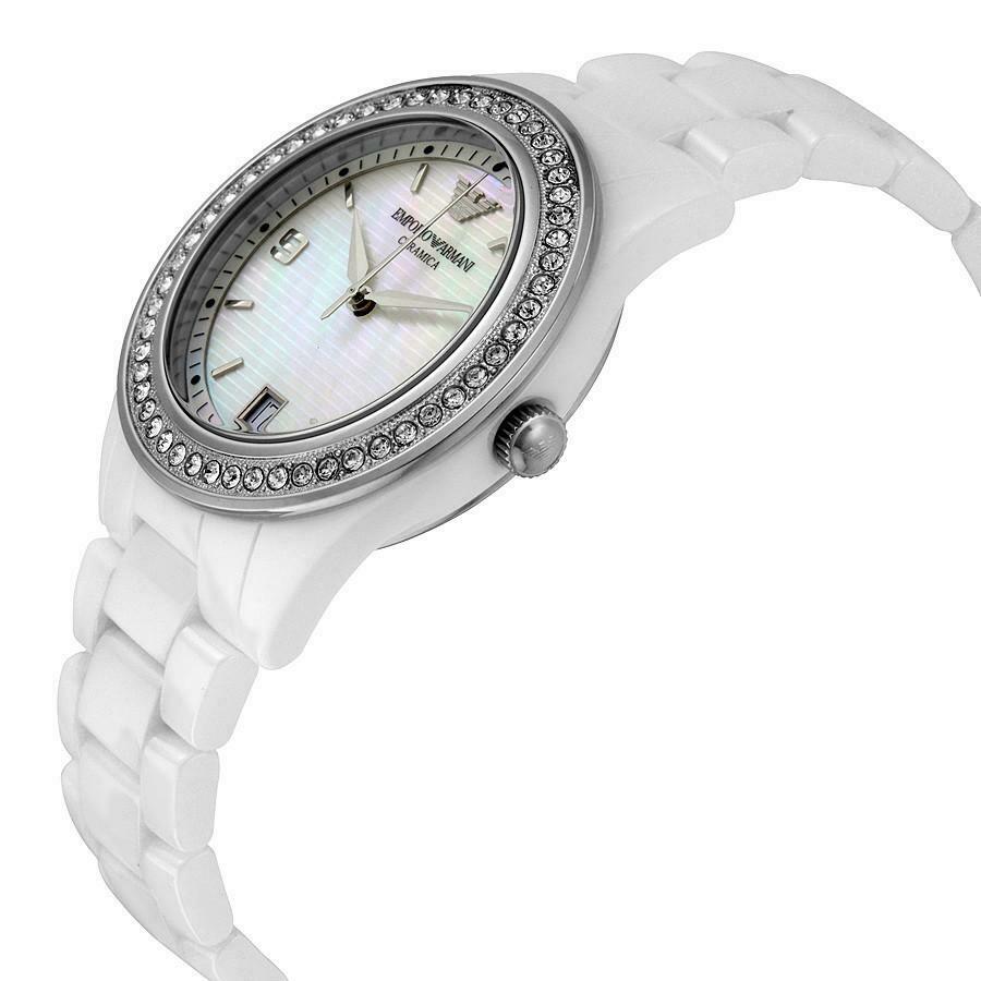 Armani white Ceramica mother of pearl AR1426
