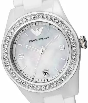 Armani white Ceramica mother of pearl AR1426
