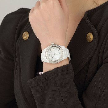Armani white Ceramica mother of pearl AR1426