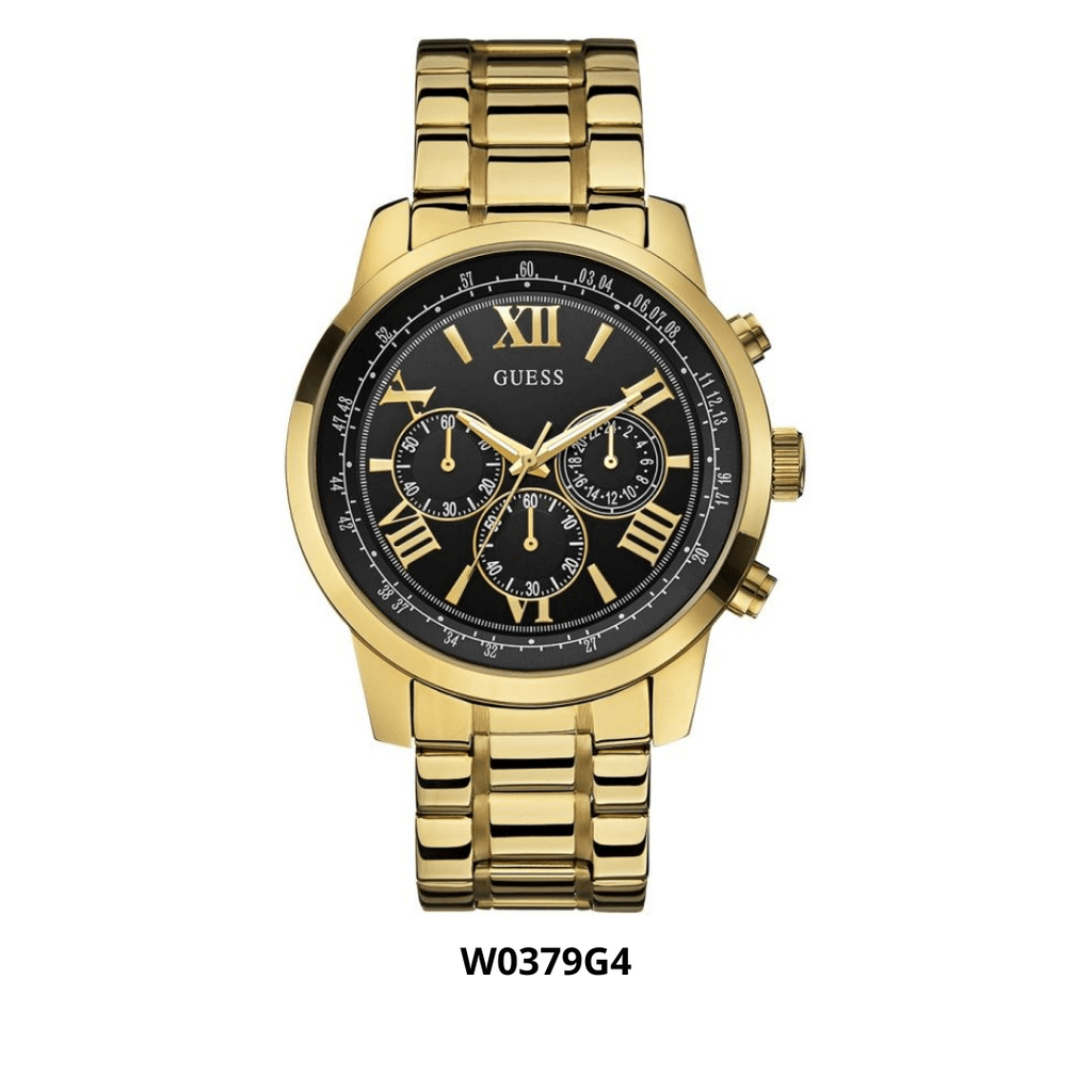 GUESS HORIZON MENS GOLD WATCH
