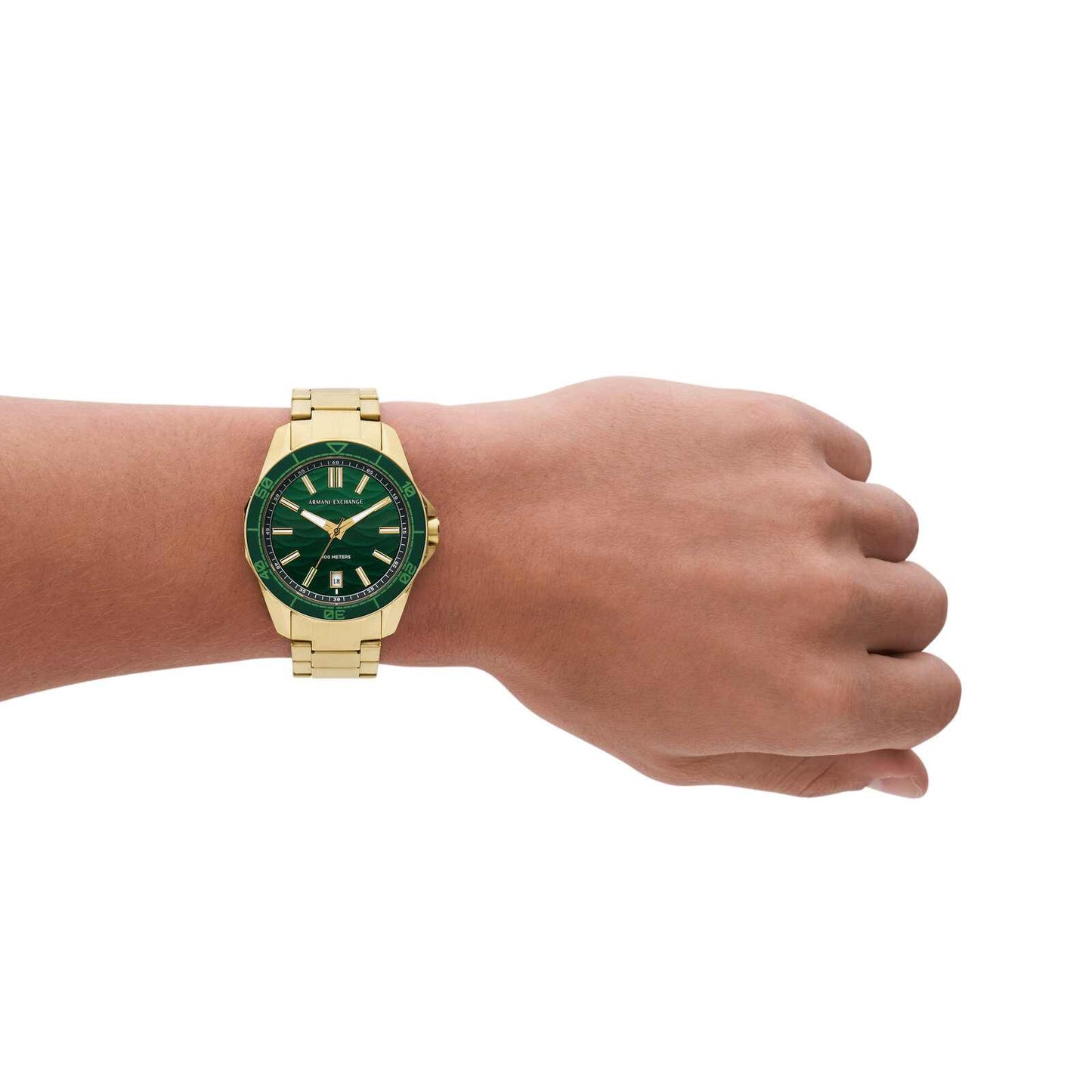 Armani Exchange Mens Gold with Green Dial