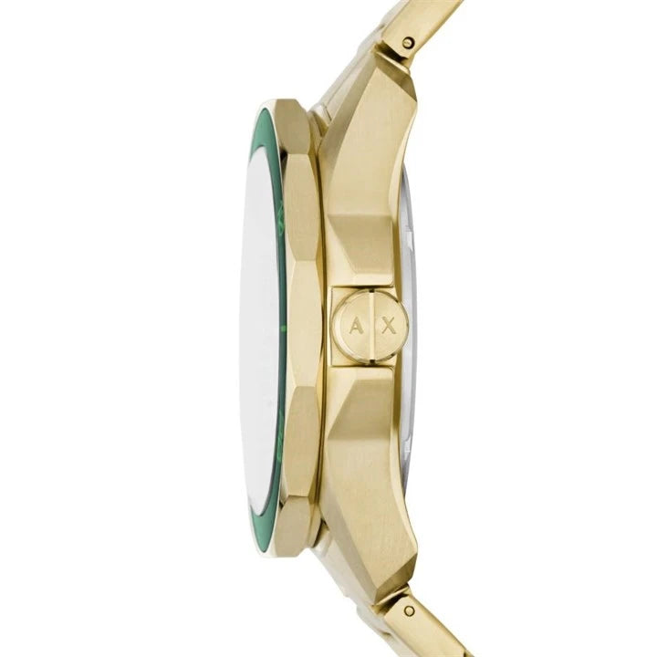 Armani Exchange Mens Gold with Green Dial
