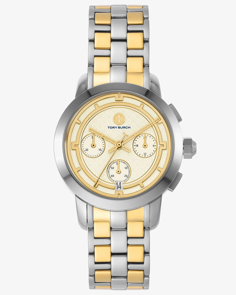 Tory Burch Ladies Chronograph Two Tone