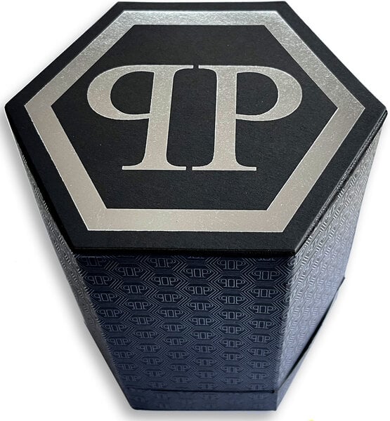Philipp Plein Mens Black Gold Hexagon