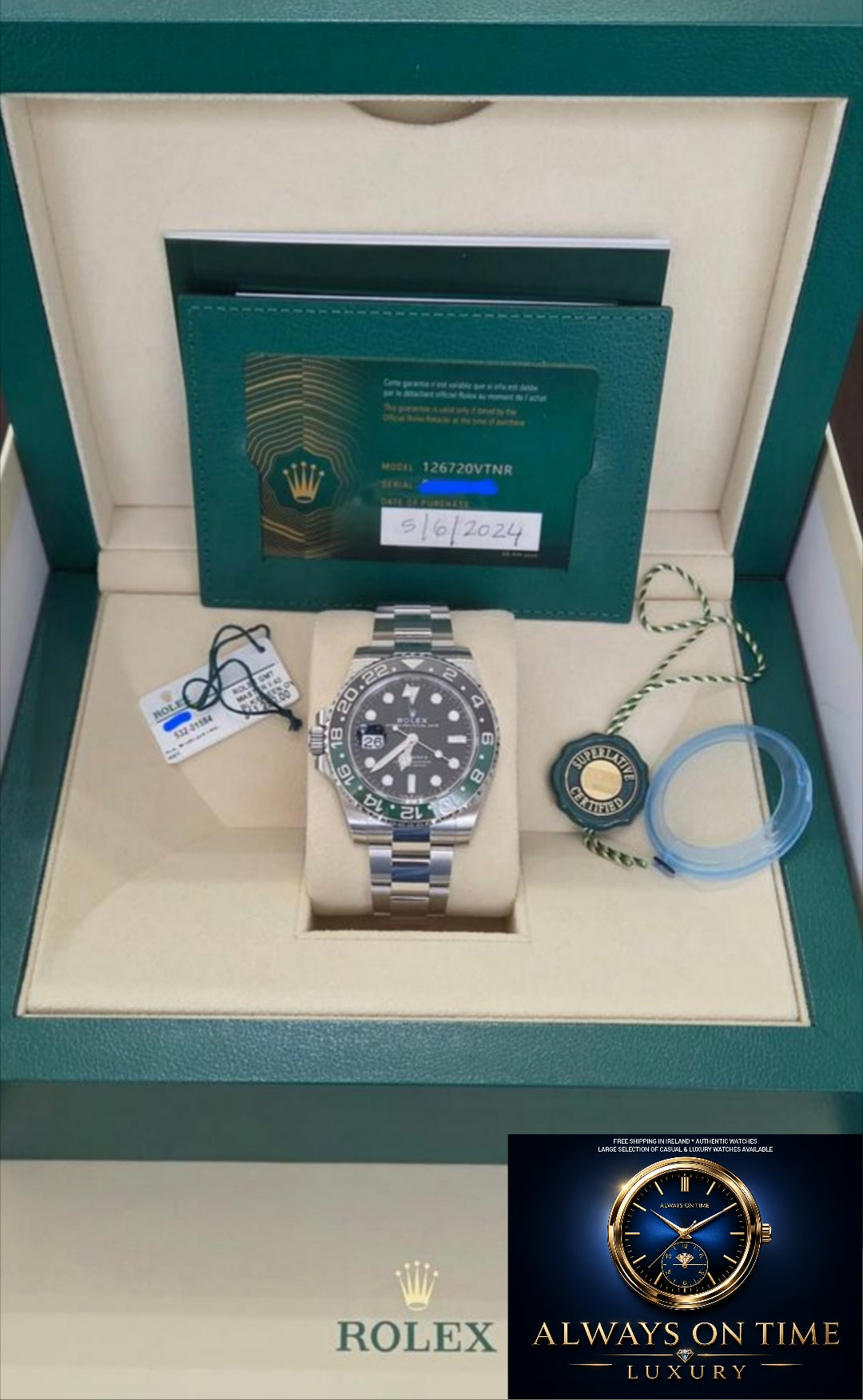 Rolex GMT II SPRITE 2025 Excellent Condition
